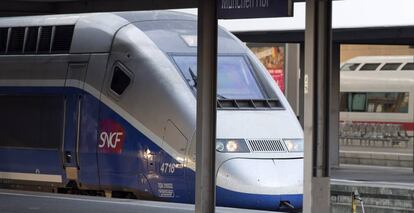 Un tren de alta velocidad francés, en la estación de Múnich (Alemania).