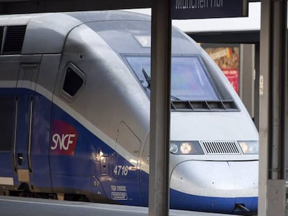 Un tren de alta velocidad francés, en la estación de Múnich (Alemania).