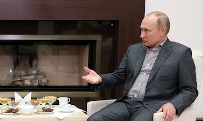 El presidente ruso Vladímir Putin, el lunes en Moscú.