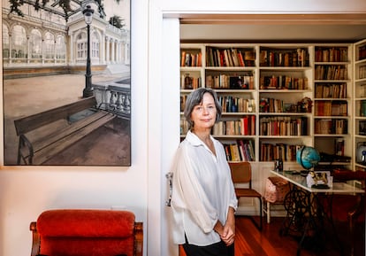 Arantxa Aguirre, en su casa de Madrid el 16 de septiembre.