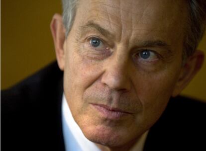 Tony Blair en un momento de la entrevista concedida a EL PAÍS, el pasado jueves.