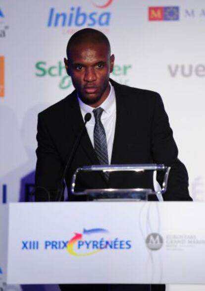 Eric Abidal, en la entrega del premio Prix Pyrenees.