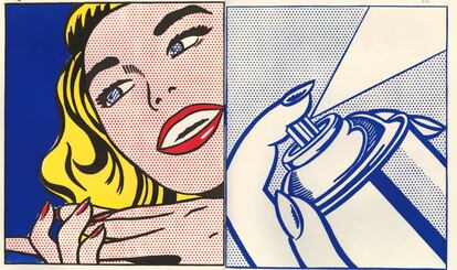 'Girl/Spray Can from Walasse Ting', de Roy Lichtenstein, 1963, de l'exposició sobre el pop americà al CaixaFòrum.