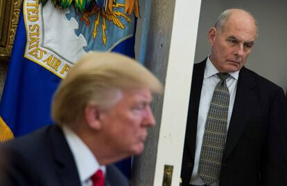 El presidente Trump y John Kelly, en una imagen de archivo.