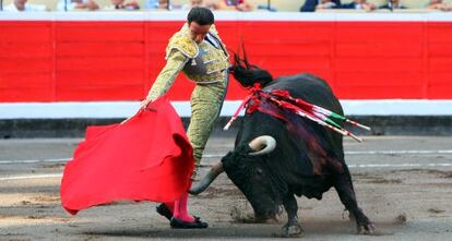 Enrique Ponce en la séptima Corrida General de Bilbao el año pasado.