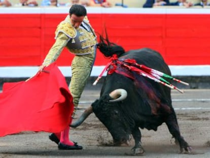 Enrique Ponce en la séptima Corrida General de Bilbao el año pasado.