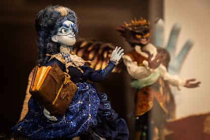 Esculturas de personajes de la película 'Soy Frankelda'.