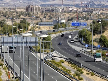 La radial 3, a su paso por Vic&aacute;lvaro, Madrid.