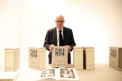 El editor sueco Staffan Ahrenberg, en la galería Elvira González, en Madrid.