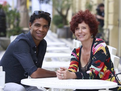 Carlos Acosta e Icíar Bollaín, ayer en San Sebastián.