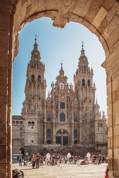 Fachada de la catedral de Santiago de Compostela (A Coruña).