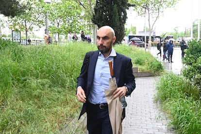 El director general de Minsait, Luis Abril, el 14 de mayo de 2025, tras declarar en el 'caso Begoña Gómez'.