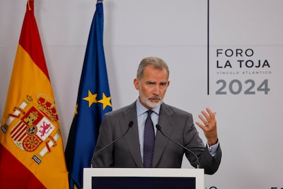 El rey Felipe VI, este jueves en A Toxa.