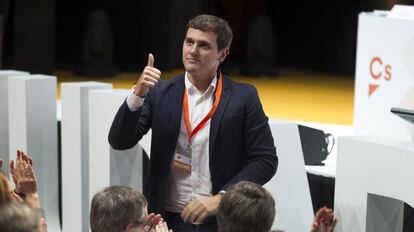 Albert Rivera en la Asamblea General de Ciudadanos en Coslada (Madrid).