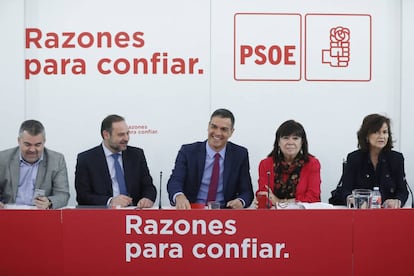 Reunión de la última ejecutiva del PSOE, el 8 de enero.