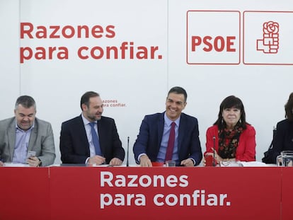 Reunión de la última ejecutiva del PSOE, el 8 de enero.