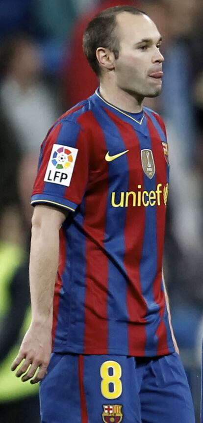 Iniesta, frente al Madrid.