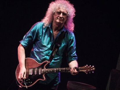 Brian May en un concierto en el Parco della Musica, en Roma, el pasado febrero.