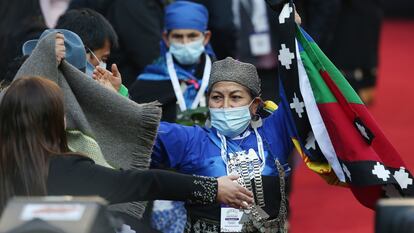 Elisa Loncón, constituyente mapuche, electa presidenta de la Convención Constitucional el pasado 4 de julio.