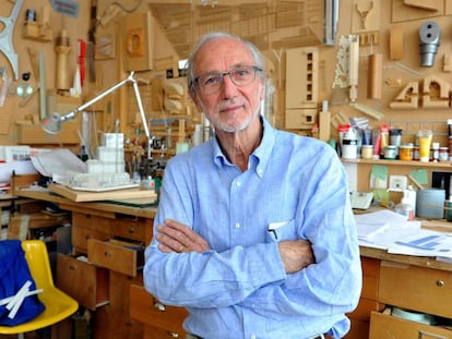 Renzo Piano, en su estudio de Par&iacute;s. 