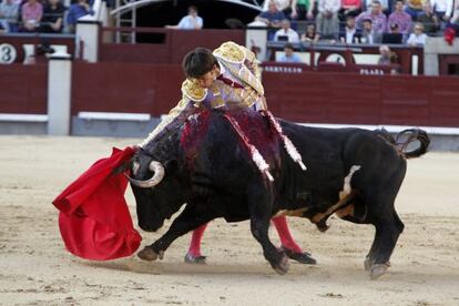 El diestro Antonio Nazaré, en la plaza de Las Ventas en 2012