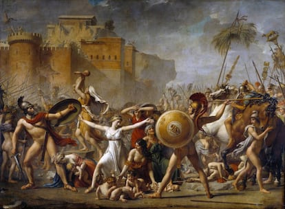 &#039;El rapto de las sabinas&#039; (1799) de Jacques Louis David