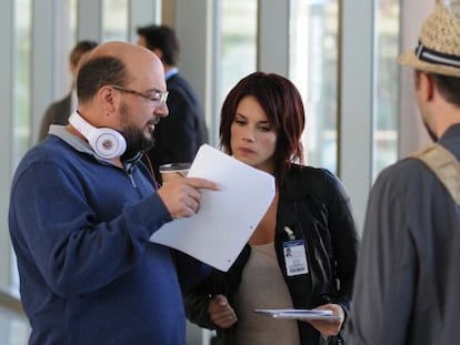 Anthony E. Zuiker con Missy Peregrym, creador y protagonista de &#039;Cybergeddon&#039;