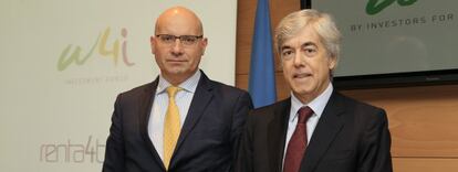 Firmino Morgado, nuevo gestor de Renta 4 Banco, junto con el presidente de la entidad, Juan Carlos Ureta.