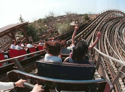 La atracción Estampida en Port Aventura (Tarragona).