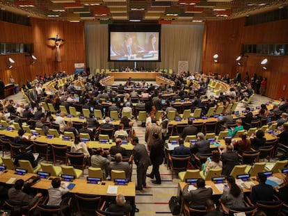 Seseión de trabajo del Foro Político de Alto Nivel de la ONU, responsable del seguimiento de los ODS.