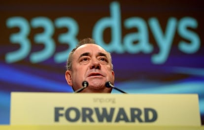 Alex Salmond, durante el congreso del SNP en Perth.