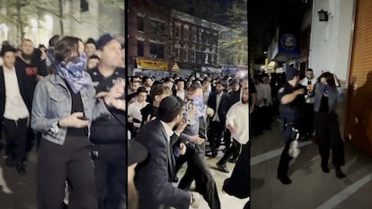 Agresión contra vecina de Brooklyn, Nueva York, el 24 de abril 2025.