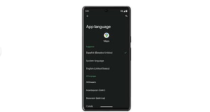 Idioma aplicación Android 13