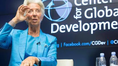 Christine Lagarde en un evento en Washington