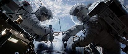 Sandra Bullock i George Clooney, a 'Gravity'.