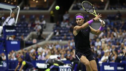 Nadal, durante un partido en la Arthur Ashe de Nueva York.