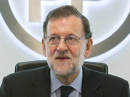 Mariano Rajoy, al inicio de la reuni&oacute;n del Comit&eacute; de Direcci&oacute;n del Partido Popular.