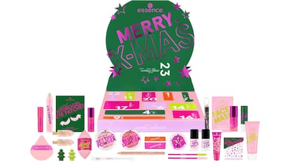 Este calendario de adviento de Essence contiene 24 sorpresas para un maquillaje completo.