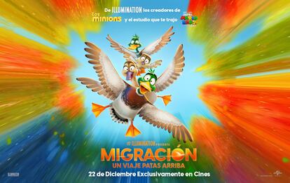 Cartel de 'Migración. Un Viaje Patas Arriba'.