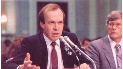 Hansen, el 23 de junio de 1988, en el Senado.