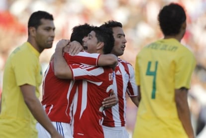 Partido entra la selección de Paraguay y Brasil de la Copa América, que terminó con el empate de las dos selecciones 2-2