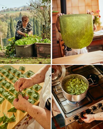 La especialidad de Leondina Micolucci (80 años) son los 'tortelli' de queso aderezados con ortigas  del campo, que utiliza por ser más baratas que las espinacas.