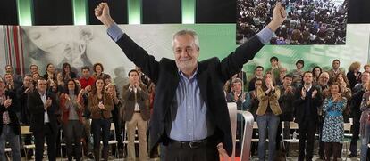 Griñán, el día en que fue proclamado candidato.