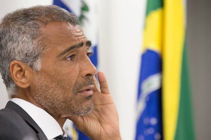 Romario, durante la entrevista con EL PAÍS.