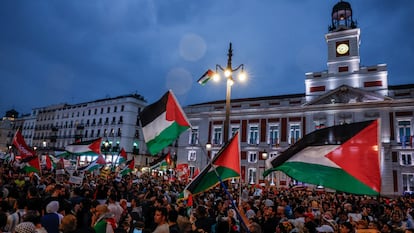 Manifestación el pasado domingo en Madrid en apoyo al pueblo palestino.