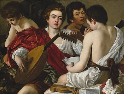 'Los músicos' (c. 1596-1597), una de las obras maestras de Caravaggio que pueden verse en esta muestra.