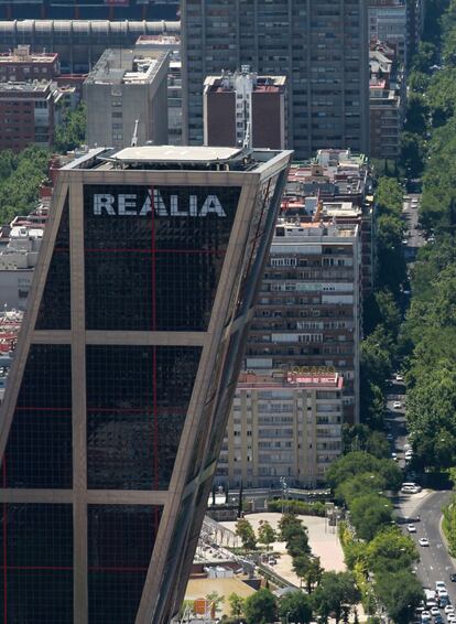 Torre de Realia. Uno de los activos adquiridos por Inmobiliaria Carso, del magnate Carlos Slim, en la operación de compra sin concluir de la patrimonialista de Bankia y FCC.