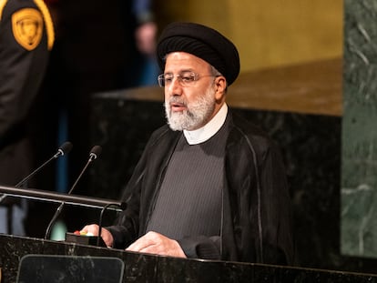 Ebrahim Raisi, presidente de Irán, el viernes en la Asamblea General de la ONU, en Nueva York.