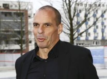 Yanis Varoufakis llega a la sede del BCE.