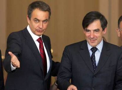 El presidente Rodríguez Zapatero y François Fillon.